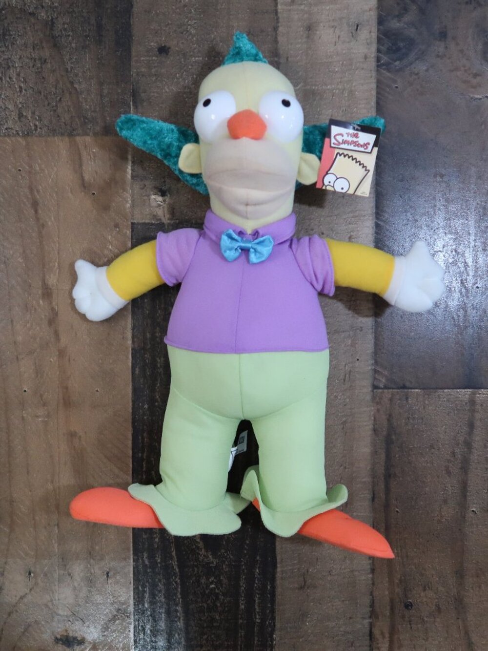 The Simpsons 2005 Krusty the Clown 17" Plush Stuffed Toy with Tags Nanco